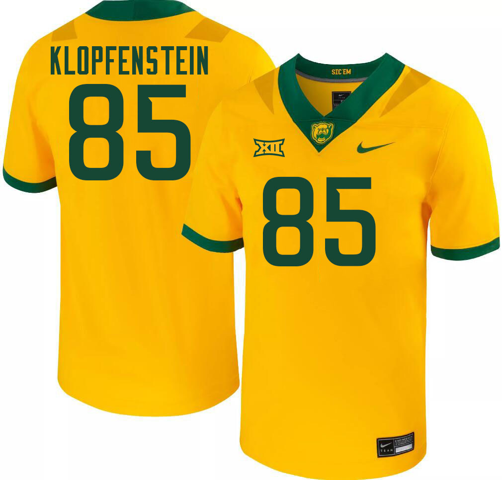 Men-Youth #85 Matthew Klopfenstein Baylor Bears 2023 College Football Jerseys Stitched Sale-Gold